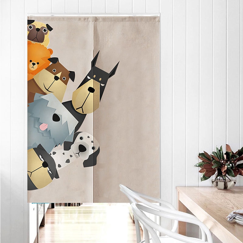 Cartoon Cat animal Linen Door Curtain Noren Bedroo..